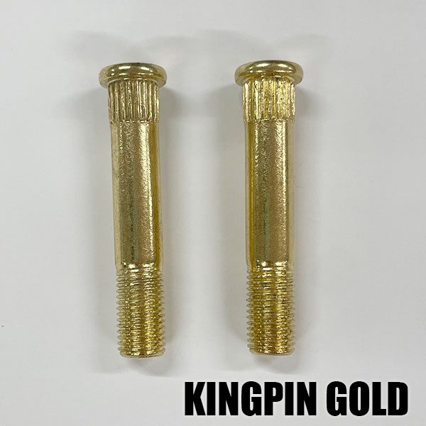 SW オリジナル KING PIN 中空 キングピン GOLD/ゴールド HIGHEND/ハイエンドタイプ HOLLOW 軽量 ホロータイプ スケートボード1台分 HARD WARE/ハードウェア スケートボード用パーツ スケボーSK8 クリックポスト対応 [返品、交換及びキャンセル不可]