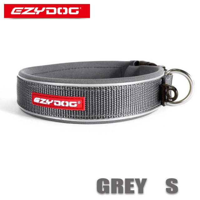 EZYDOG/イージードッグ　ネオカラー/NEO CLASSIC COLLAR 犬用首輪　グレー　Sサイズ　小型犬～中型犬用 [返品、交換及びキャンセル不可]