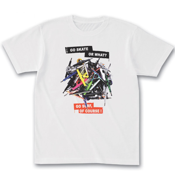 SW オリジナル GO SKATE スケートプリント S/S WHITE TEE 半袖Ｔシャツ 5.6oz ヘビーウェイト 工場直送 メール便 送料無料 同梱不可[返品、交換及びキャンセル不可]