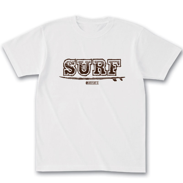 SW オリジナル サーフ柄Tシャツ SURF&BOARD サーフプリント S/S WHITE TEE 半袖Ｔシャツ 5.6oz ヘビーウェイト 工場直送 メール便 送料無料 同梱不可[返品、交換及びキャンセル不可]