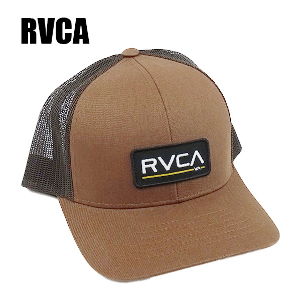 RVCA/ルカ TICKET TRUCKER CAP TOBACCO CAP/キャップ HAT/ハット 帽子 日よけ [返品、交換及びキャンセル不可]