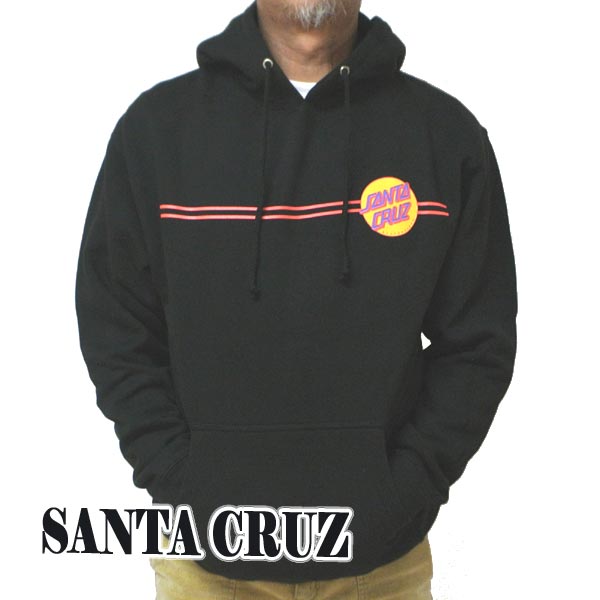 SANTA CRUZ/サンタクルズ OTHER DOT PULLOVER HOODED HEAVYWEIGHT SWEATSHIRT BLACK W/MUSTARD 長袖 フード付き プルオーバー 裏起毛 スウェット メンズ 1635 [返品、交換及びキャンセル不可]