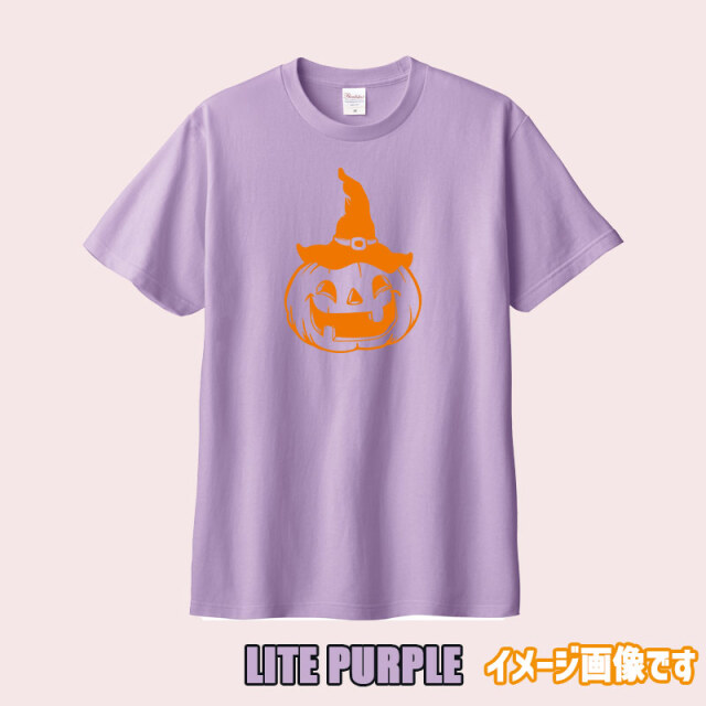ハロウィンワンダーランドプリントカットソー ハロウィン柄プリント半袖Tシャツ PUMPKIN-FACE ワンズプリント