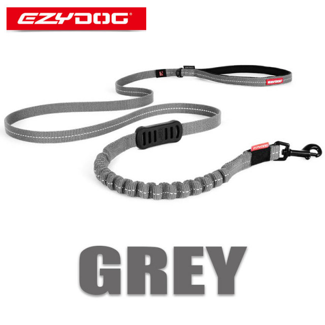 EZYDOG/イージードッグ ゼロショックライトリード 120cm/ZERO SHOCK LITE LEASH GREYカラー 犬用リード 超小型犬～中型犬用  [返品、交換及びキャンセル不可]