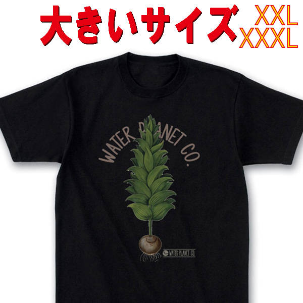 SW オリジナル 大きいサイズ/BIG SIZE BOTANICAL_BULB サーフ柄 S/S BLACK TEE 半袖Ｔシャツ 5.6oz ヘビーウェイト 工場直送 メール便 送料無料 同梱不可[返品、交換及びキャンセル不可]