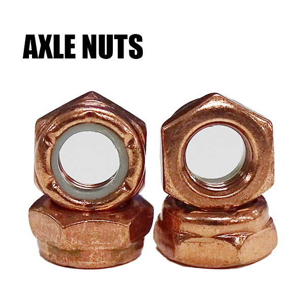 SW AXLE NUTS/アクセルナット メタリックオレンジ 4個1セット スケートボード用パーツ スケボーSK8 工具別売り 2022[返品、交換及びキャンセル不可]