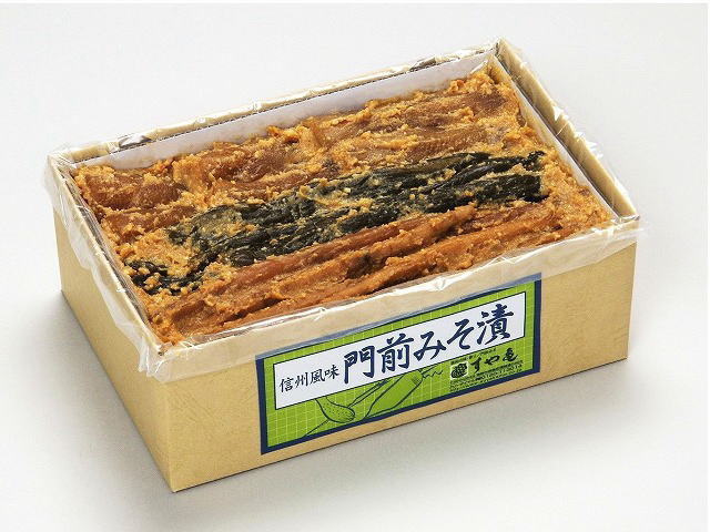 門前みそ漬350g箱3種類のハカリ売/4213 善光寺門前みそ・すや亀の門前味噌漬ハカリ箱の中身