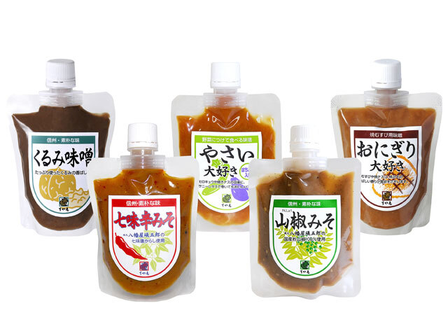 『食卓の友セット5種入』おかず味噌・調理味噌/5315 食卓の友5種横並び