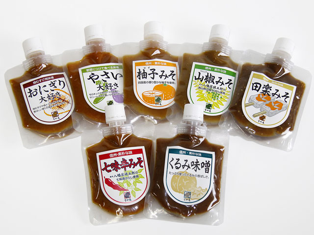 食卓の友7種横並び