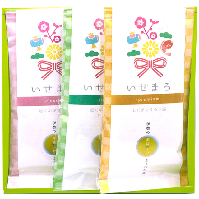 三重県産 伊勢茶 いせまろ 伊勢の美味しいまろやか茶 かぶせ茶80g・かりがね茶80g・玉露80g セット