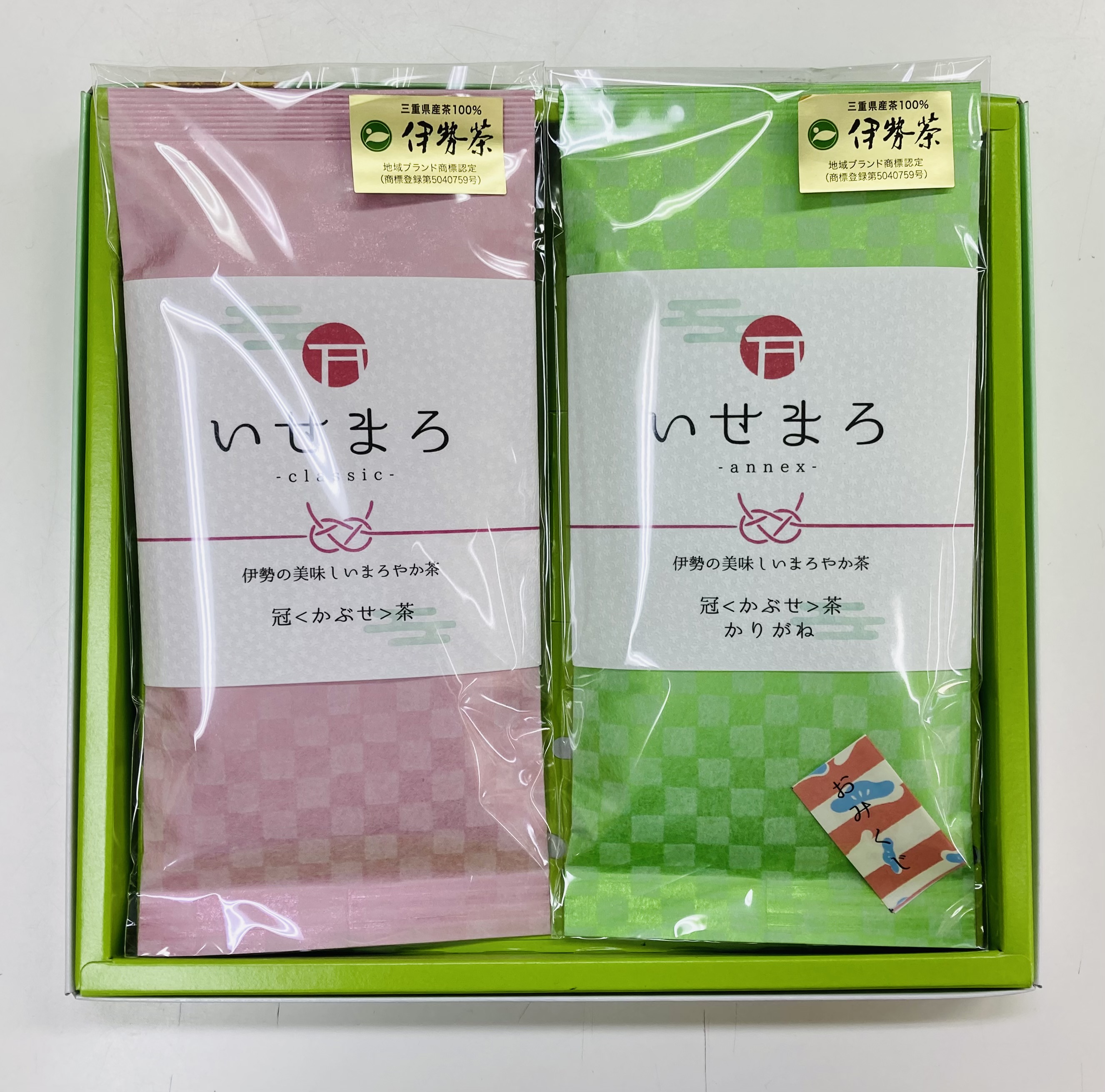 伊勢かぶせ茶 80g・かりがね 80g 化粧箱入