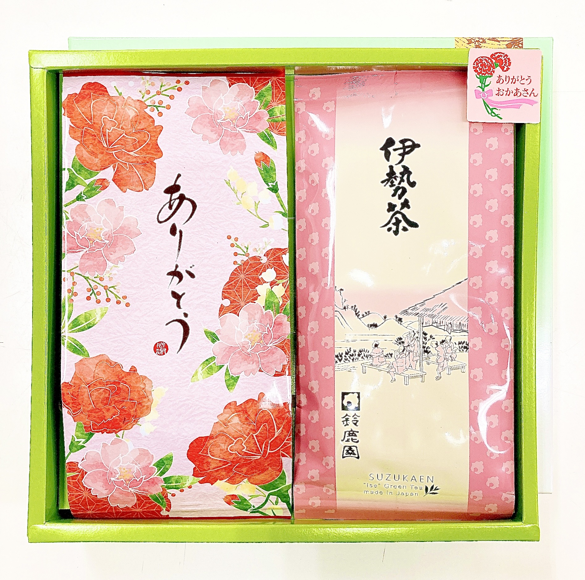 《5月10日 母の日 ギフト》鹿児島県産「ありがとう」新茶50ｇ・三重県産 深蒸し茶「だんらん」100g 箱入