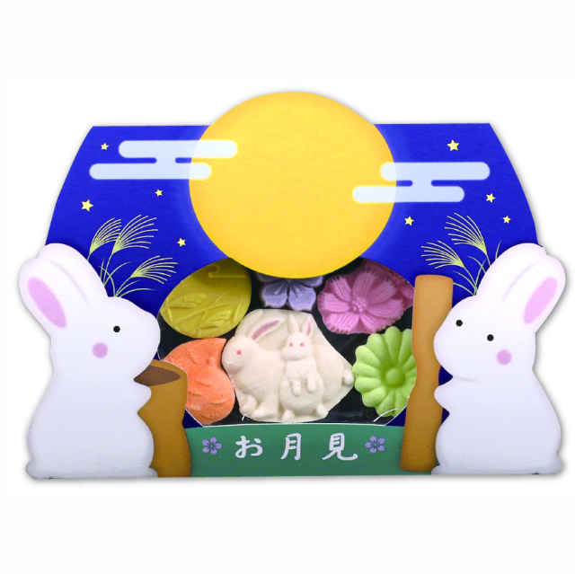2026年の十五夜は9月25日！  和三盆糖干菓子 「月夜 うさぎ」　（秋 干菓子 月見 満月 中秋の名月）