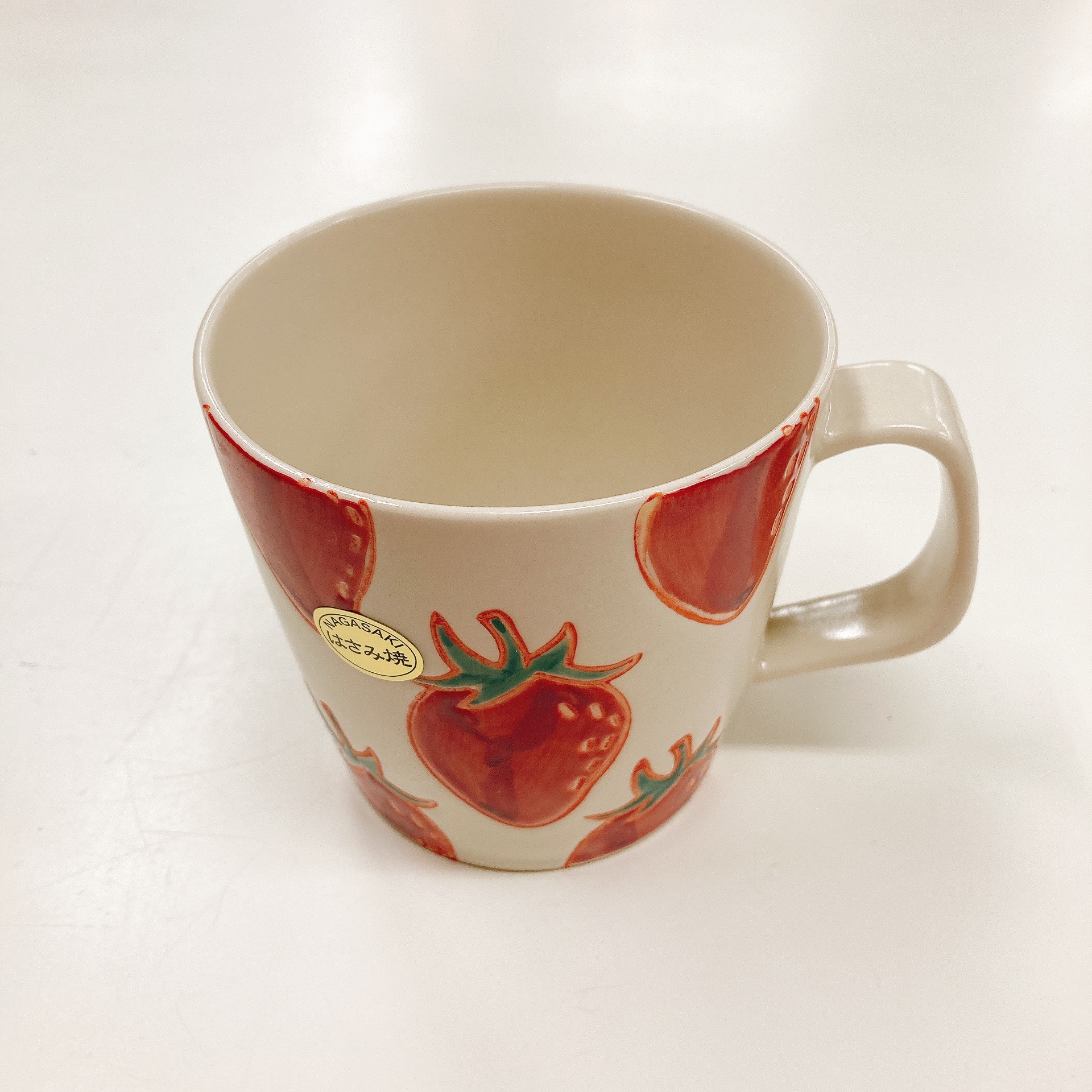 波佐見焼  マグカップ 陶器 苺柄（いちご・イチゴ）