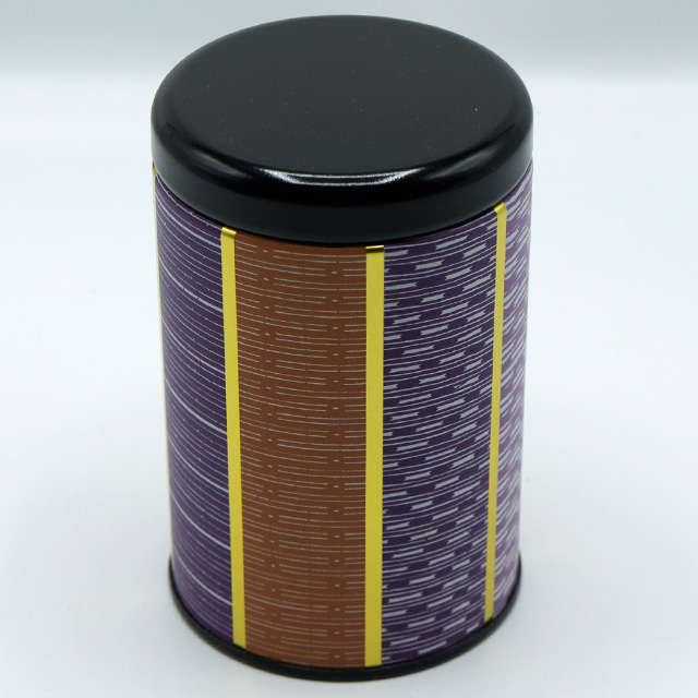 中蓋なし 茶筒 缶太郎 パープル 紫色（茶葉100g用）１個　（中フタなし茶缶・中ふたなし茶缶）