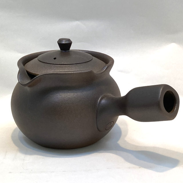 四日市萬古焼 至高急須 角焼締め