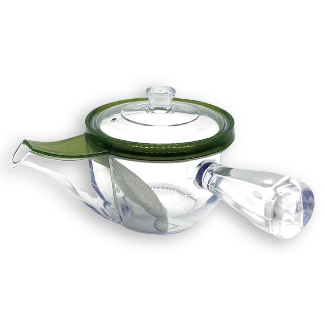 超軽い！ 割れない透明急須 グリーン（われない急須） 鈴鹿園