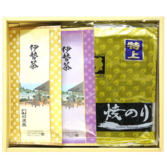伊勢茶「味好み」「思いやり」各100g と 千葉県産 特上 焼海苔 3帖　セット
