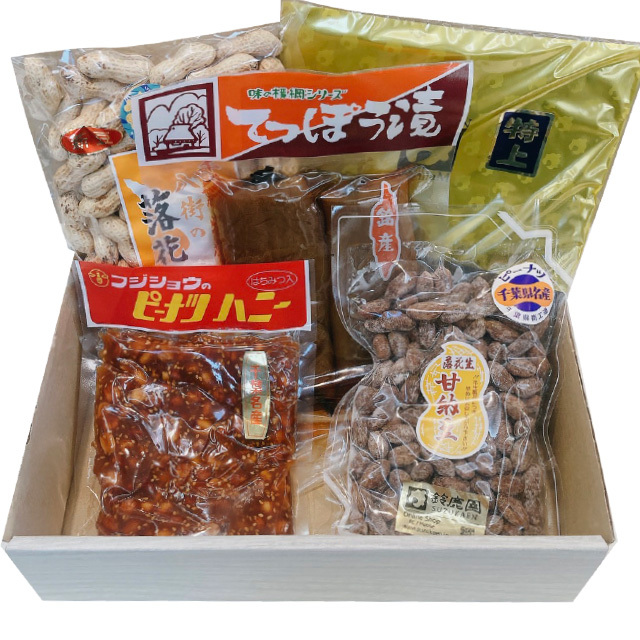 千葉スペシャルセット（から付Qなっつ落花生200g1、 てっぽう漬1、ピーナツハニー1、 落花生甘納豆1、焼のり特上1）