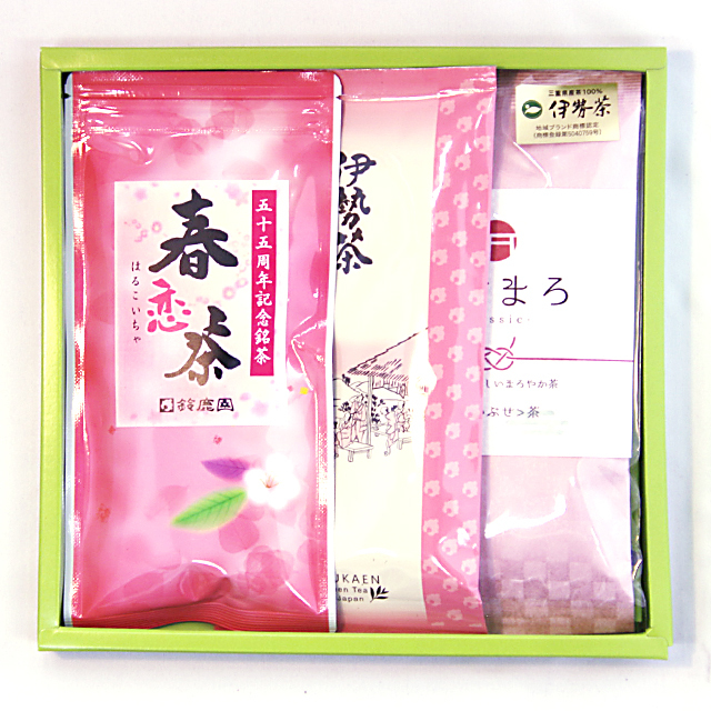 《2026年春限定ギフト》春に飲みたいお茶3種セット（春恋茶60g・伊勢茶だんらん100g・いせまろかぶせ茶80g）（送別ギフト）