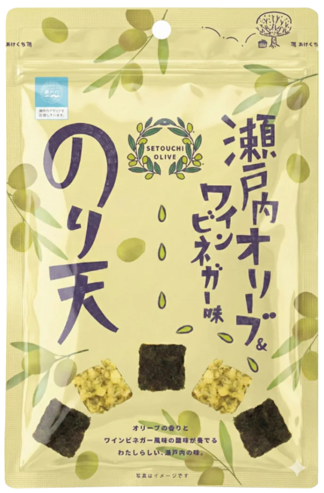 瀬戸内オリーブ＆ワインビネガー味のり天50g