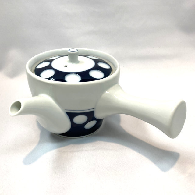 波佐見焼 水玉 磁器 陶製網 急須（みずたまの急須）