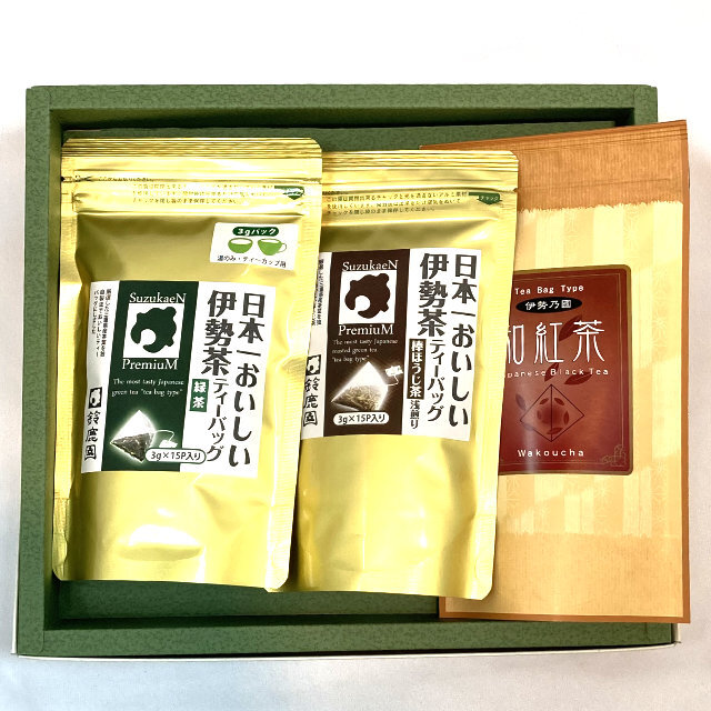 伊勢茶 糸付きティーバッグ 3種 セット