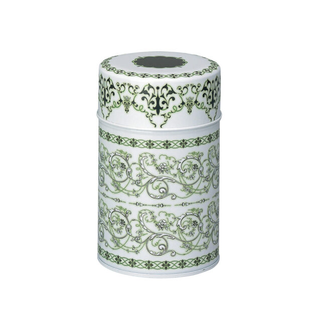 デュール 緑色 茶缶（茶筒）茶葉150g入ります　dur Green Tea Tin with 150g of tea leaves