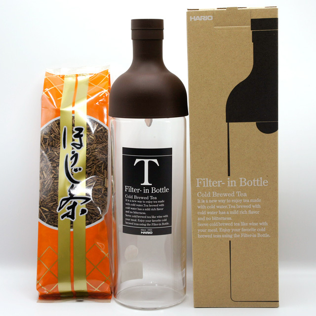 【365DAYS Ise tea life】24時間365日おいしい伊勢茶生活 水出しほうじ茶 セット（フィルターインボトル750ml・くきほうじ茶）