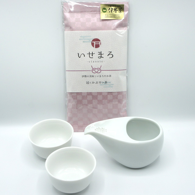 がんばっている 自分へごほうび！贅沢に お茶の時間 セット （急須・湯のみ・伊勢かぶせ茶・和三盆糖干菓子 セット）