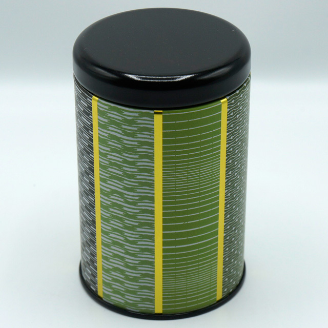 中蓋なし 茶筒 缶太郎 グリーン 緑色（茶葉100g用）１個　（中フタなし茶缶・中ふたなし茶缶）
