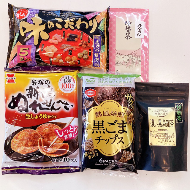 おざさ店長おすすめ！鈴鹿園厳選「お茶とせんべいの時間」セット