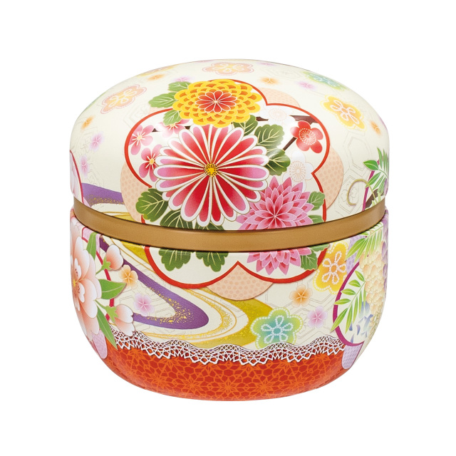 「鈴子 季乃香suzuko-kinoka 赤色」（茶筒・鈴子缶）１個  （中蓋がポリエチレン製）