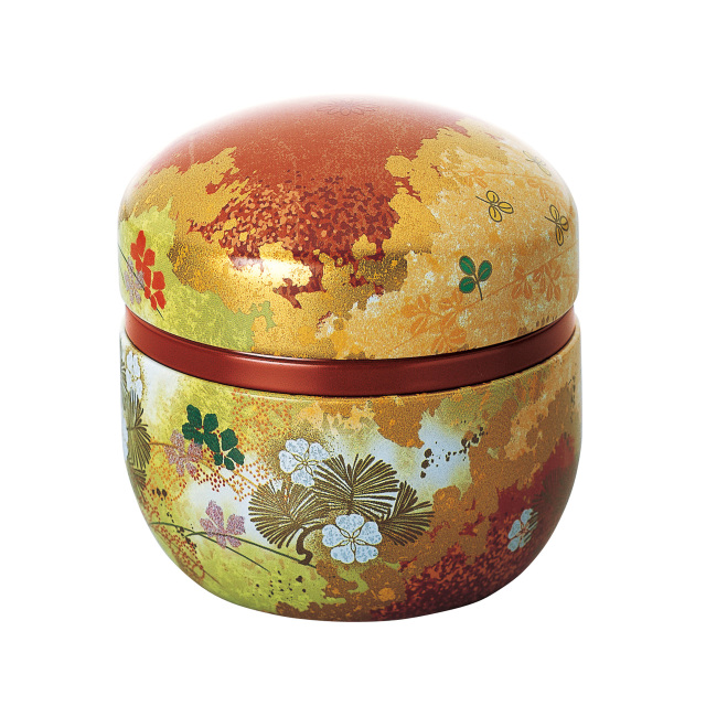 茶缶 鈴子 花揃え（はなぞろえ）茶（茶筒・鈴子缶）１個