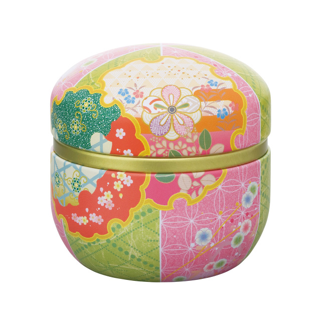 茶缶 鈴子 お手玉（おてだま）ピンク色（茶筒・鈴子缶）１個