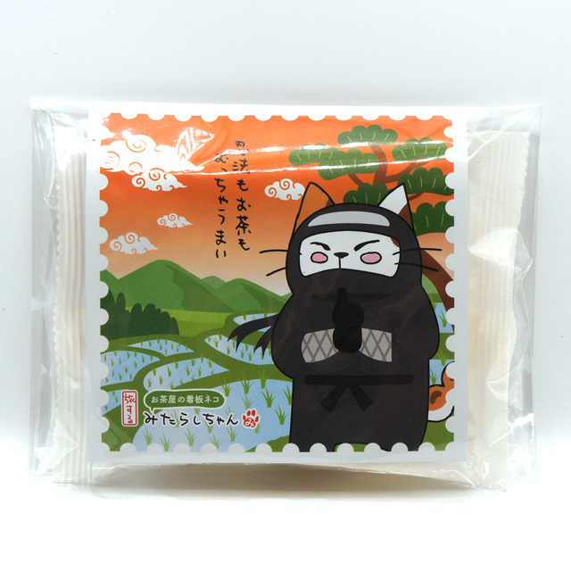 【ティーバッグとバウム組み合わせ自由】みたらしちゃん パッケージ「伊賀忍者」伊勢茶ティーバッグ1個入・伊勢バウムクーヘン1個 セット