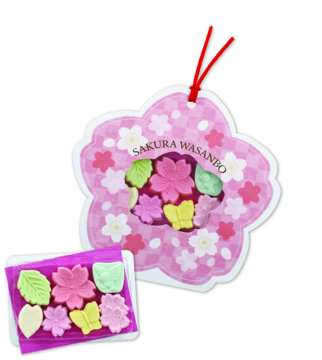 和三盆糖 干菓子 SAKURA WASANBO「さくら和三宝」（茶道 菓子）