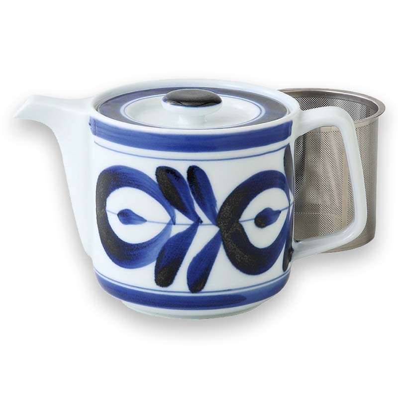 波佐見焼 磁器 マジョリカ ティーポット（フラワー）