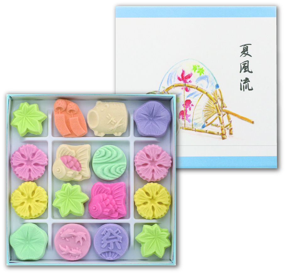 和三盆糖干菓子「千代箱 夏風流（青楓）」