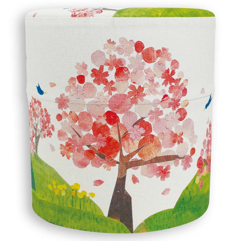 茶筒「桜さくら」 和紙貼り缶1個 ＋ 抹茶10g・緑茶ティーバッグ