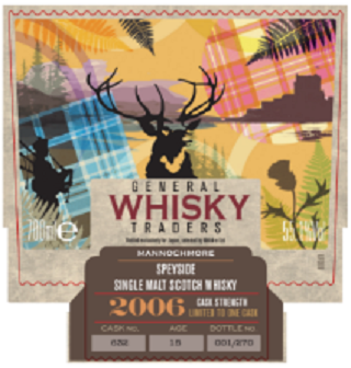 ジェネラル ウイスキートレーダーズ　マノックモア2006　15年　ホグスヘッド　55.1度　700ml