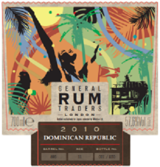 ジェネラル ウイスキートレーダーズ　ドミニカンラム2010　11年　バレル　57.6度　700ml