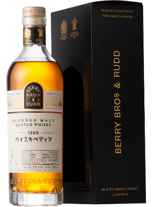 ブレンデッドモルト1999　22年　Exclusively for Whiskipedia 『ウイスキペディア』　BB&R　52.1度　700ml　正規品