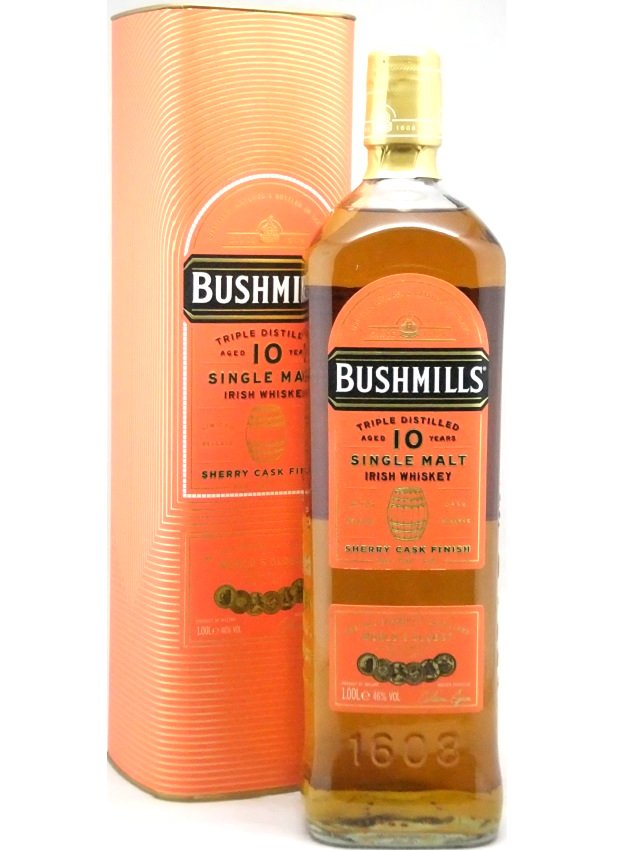 ブッシュミルズ10年　シェリーカスクフィニッシュ　1L　46度　1000ｍｌ　並行輸入品