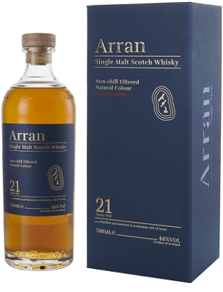 アラン　Arran 21年 シングルモルトスコッチウイスキー 700mL アランモルト21年 46度 700ml 正規品【お一人様1本限り】