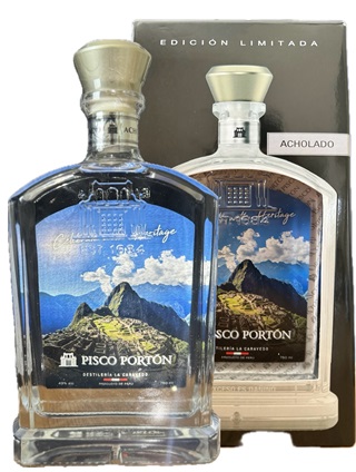 【マチュピチュボトル】ピスコ ポルトン　アチョラード　モストベルデ　43度　750ｍｌ　正規品