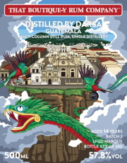 ブティックラム　グアテマラ ラム　（DARSA）　バッチ2　14年　57.8度　500ｍｌ　正規品
