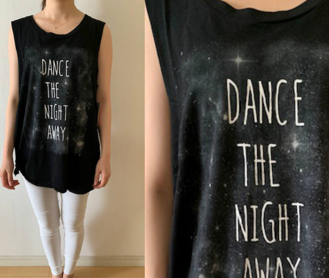 バレエ Tシャツ CAPEZIO サイドタイギャラクシータンクトップ サイズ ジュニア大人フリー150-165【メール便可】 (CA-055)