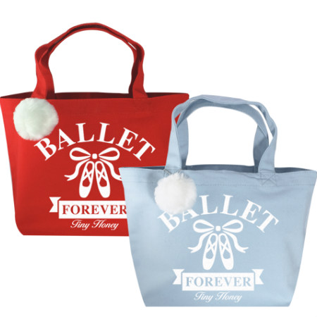 BALLET FOREVER　トートバッグ　S バレエトウシューズ柄