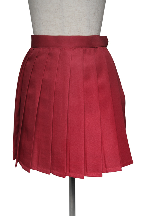 プリーツスカート/レッド 赤 S～LL /アパレル 4000-4-rd
